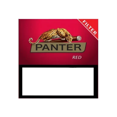 I Panter Red Filter sono celebri mini cigarillos con filtro prodotte dal marchio olandese Panter (Agio Cigars). Realizzati con un blend di tabacchi selezionati e avvolti da una foglia di fascia naturale Ecuador, sono apprezzati per la loro piacevole ed avvolgente aromatizzazione alla vaniglia. La presenza del filtro garantisce una fumata morbida, dolce ed equilibrata, arricchita da note cremose e leggermente speziate, ideale per una breve pausa di relax.